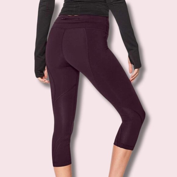 lululemon athletica Pants - Lululemon Inspire Crop II Luxtreme Leggings, Black Cherry 6 - Run, Gym, Tights